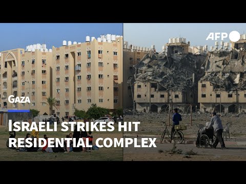 Moment Israeli strikes hit residential complex in Gaza's Khan Yunis | AFP